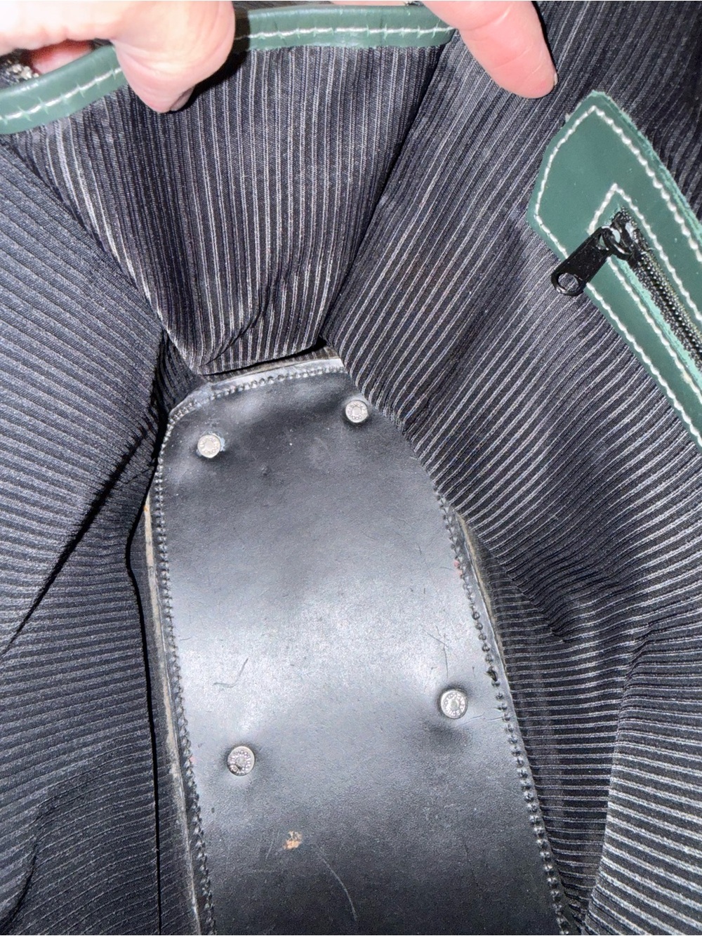 Dooney & Bourke Dark Green Leather Bintage Dome Satchel EUC - Picture 13 of 16